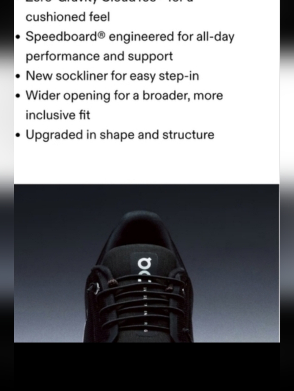 On Running Cloud 6 Black Athletic Jog Walk Tennis Sneaker Water Shoe Men 8.5 - Picture 13 of 13